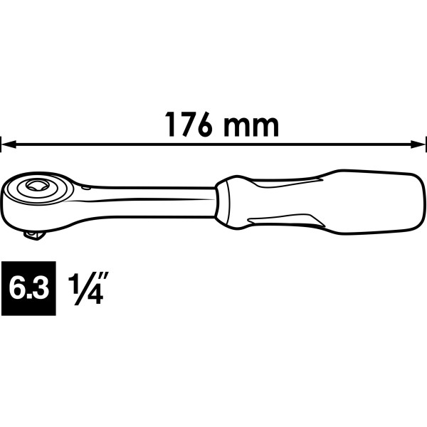V5436 360° rotary handle reversible ratchet