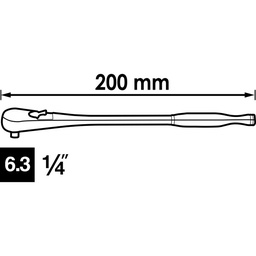 V4944 Fine-tooth reversible ratchet ∙ long design