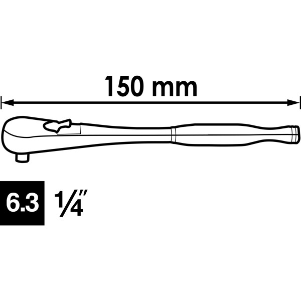 V4944-S Fine-tooth reversible ratchet ∙ standard
