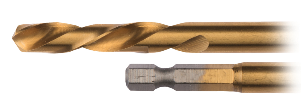 Makita B-50952 1/4" HSS-TiN 6-sided metal drill bit