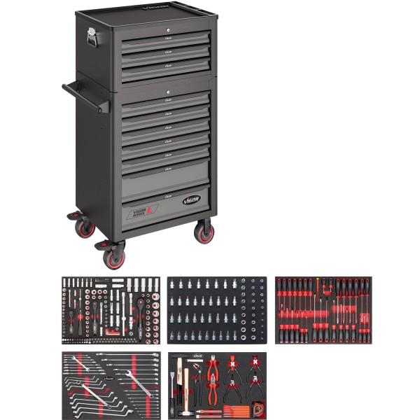 Vigor V4561 Tool trolley Series L ∙ with assortment and tool chest