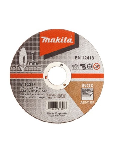 [B-12217] Makita B-12217 Cut-off wheel 115/22,23 A60T