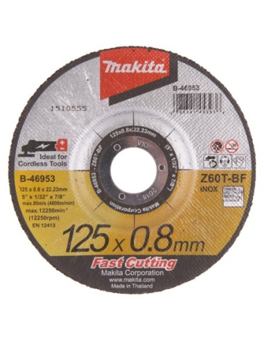 [B-46953] Makita B-46953 Cut-off wheel for steel/stainless steel for battery-powered machines 125/22,23