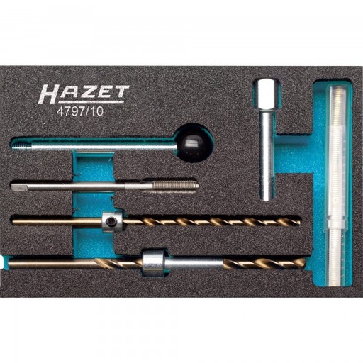 [4797/10] Hazet 4797/10 Kit di riparazione della filettatura per la vite di fissaggio dell'iniettore